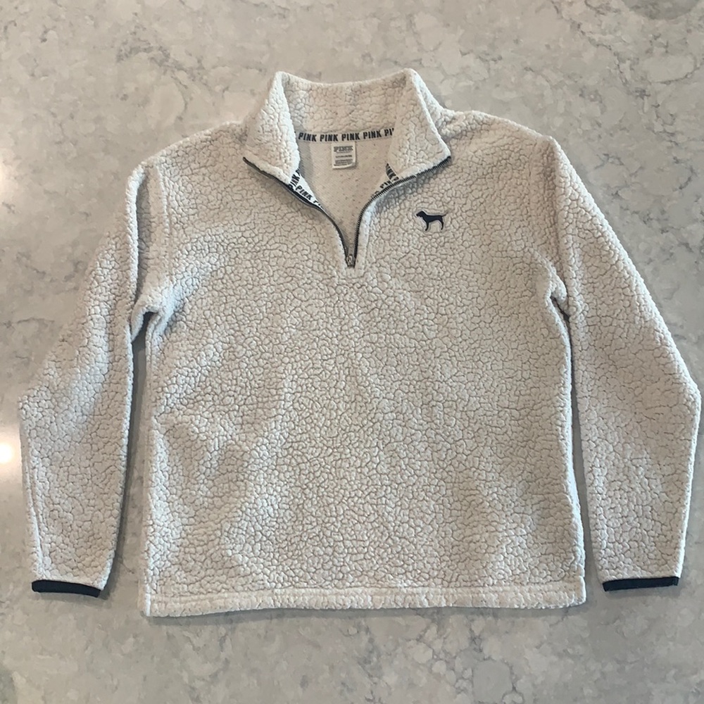 Pink Victoria’s Secret Sherpa 1/4 pullover